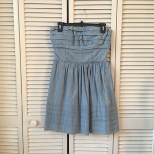 Chambray Strapless Dress